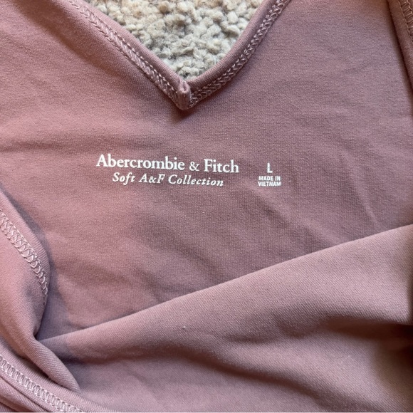 Abercrombie & Fitch V Neck Bodysuit, Mauve - Picture 2 of 2